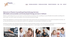 Desktop Screenshot of phoenixcounselling.org